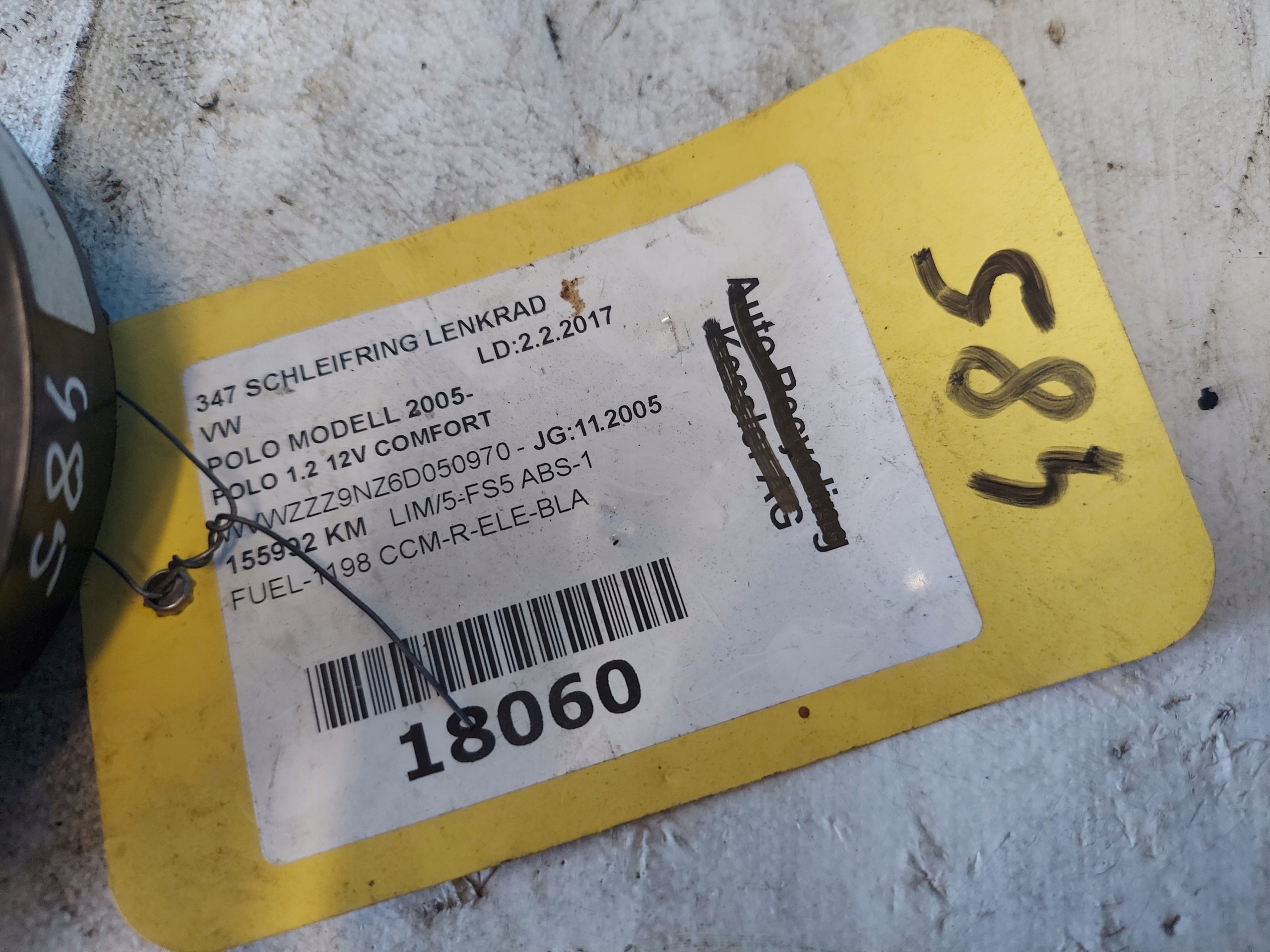 ring airbag IBIZA III POLO 9N 283.396