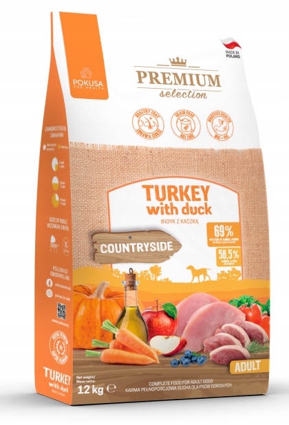 Levně Pokusa Premium Selection krůtí a kachní krmivo 12 kg