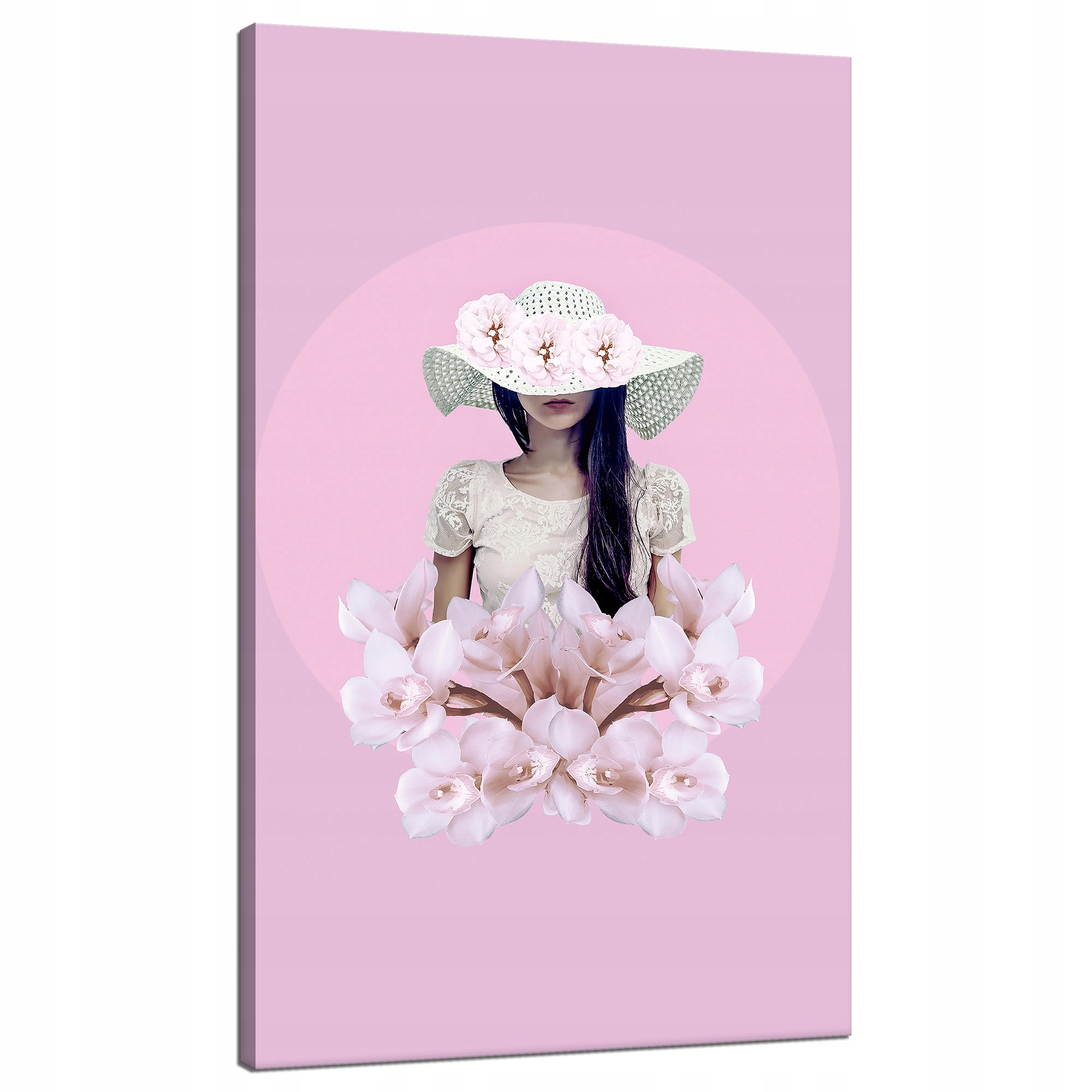 Obraz na plátně Jarní květiny Dívka Bílá Růže 70x120 cm