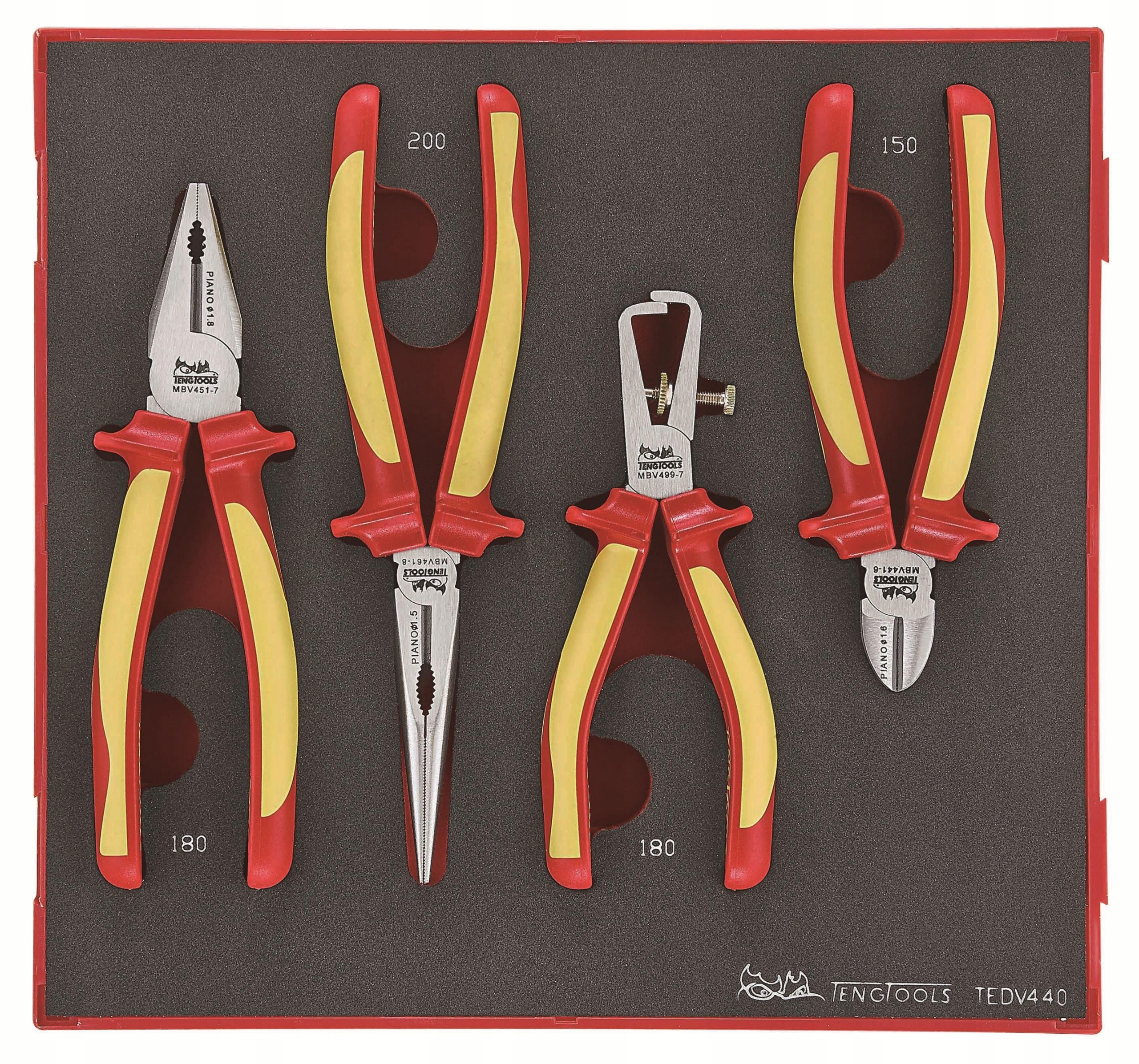 Sada klieští na prácu pod napätím 1000V Teng Tools TEDV440