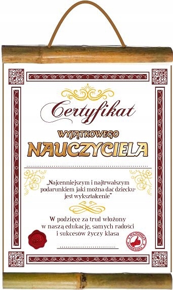

Dyplom Wyjątkowy nauczyciel na Koniec Roku