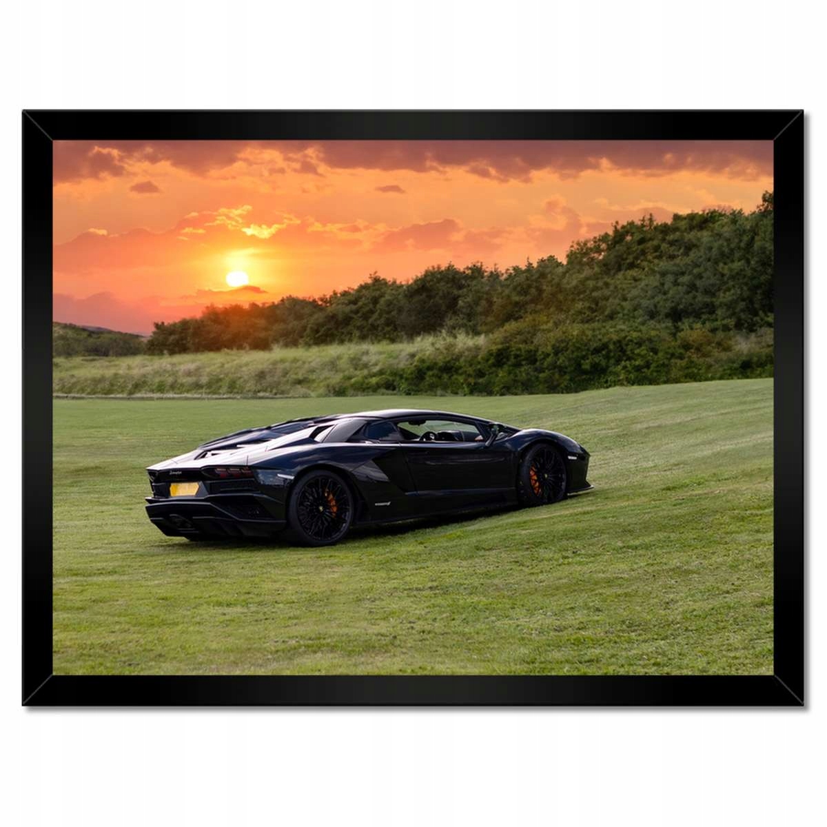 Plakáty v rámu 40x30 Černé sportovní auto