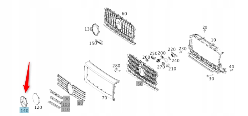 Emblém S Logem Hvězdy Mercedes G Glc Gle V