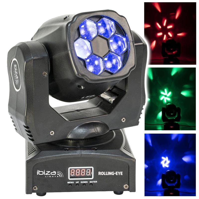 Pohyblivá hlava Ibiza Light Rolling-eye Led Rgbw