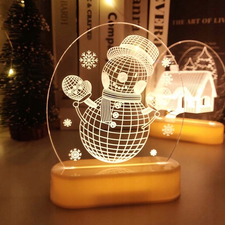 WITRAŻ LAMPKI LED 3D USB OZDOBA LAMPKA LAMPION Marka inna