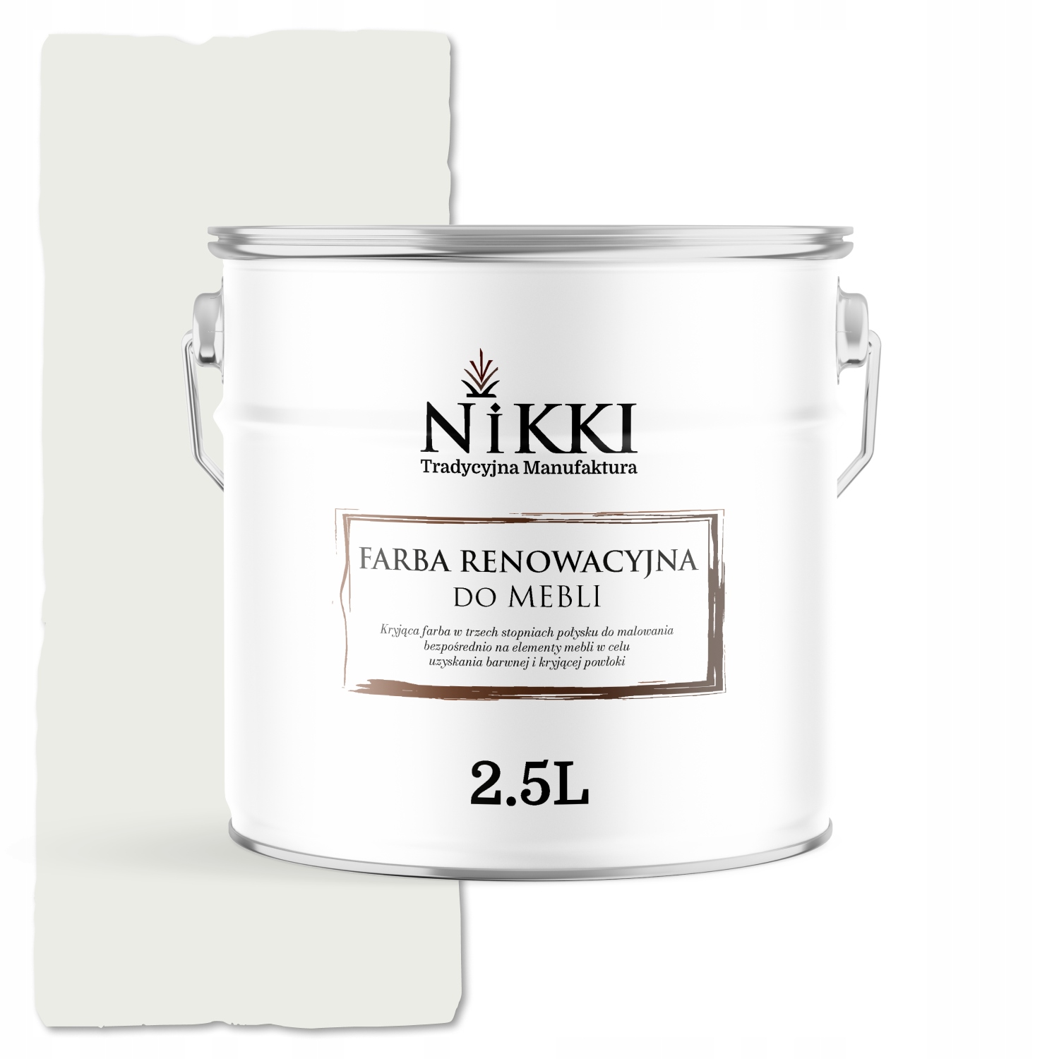 Farba na renováciu nábytku Mdf drevo Ozdobná 2,5L Lesk Biela signálna