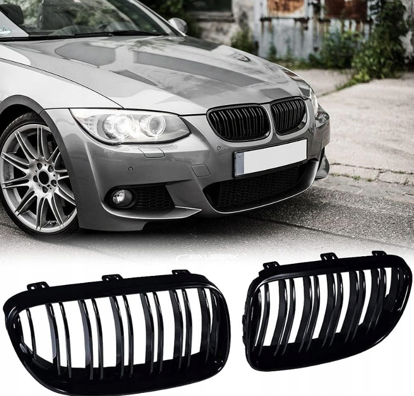 Maska Chladiče Ledvinky Atrapa pro Bmw E92 E93 LCI Lift 2010-2013 Černý Lesk M3 Look