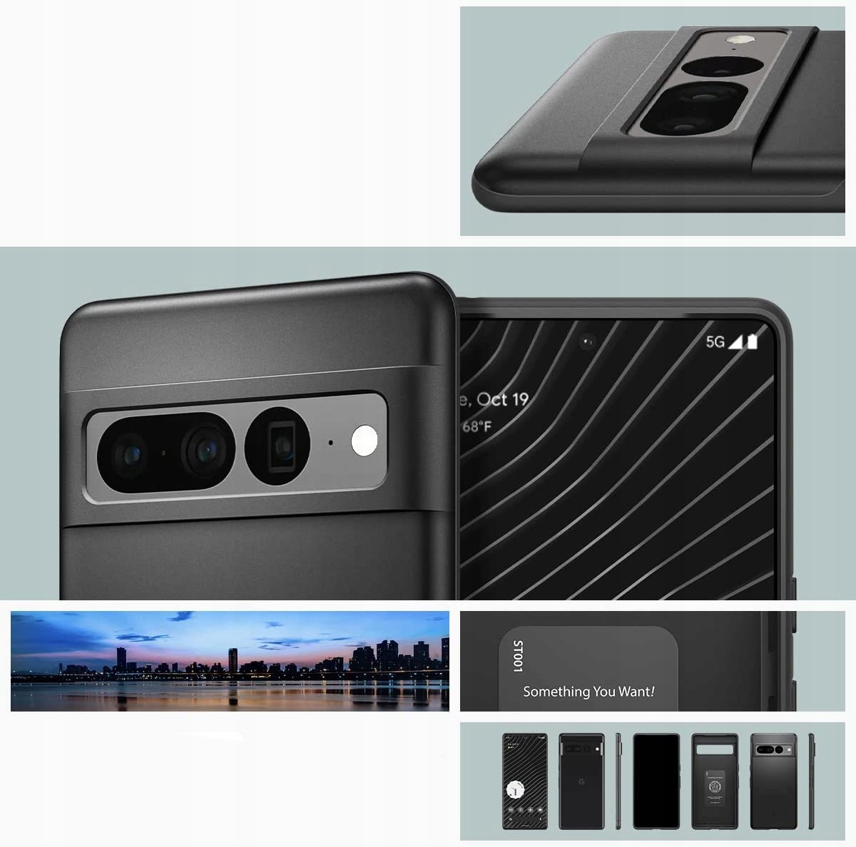 Etui do GOOGLE PIXEL 7 PRO, SPIGEN Thin Fit Case Kolor czarny