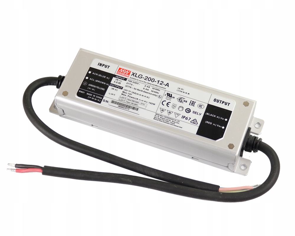 Zasilacz Led 12V 16A 200W Mean Well XLG-200-12