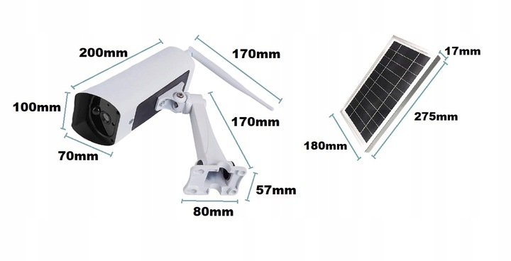 KAMERA LTE SOLARNA ZEWNĘTRZNA 2X PANEL SIM GSM Marka inny