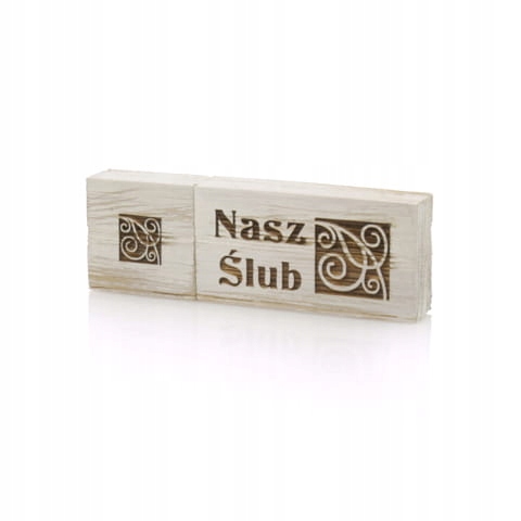 

Drewniany pendrive 8GB + grawer Nasz Ślub