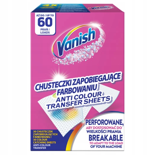 Levně 2x Vanish Color Protect Ubrousky proti barvení 30 ks