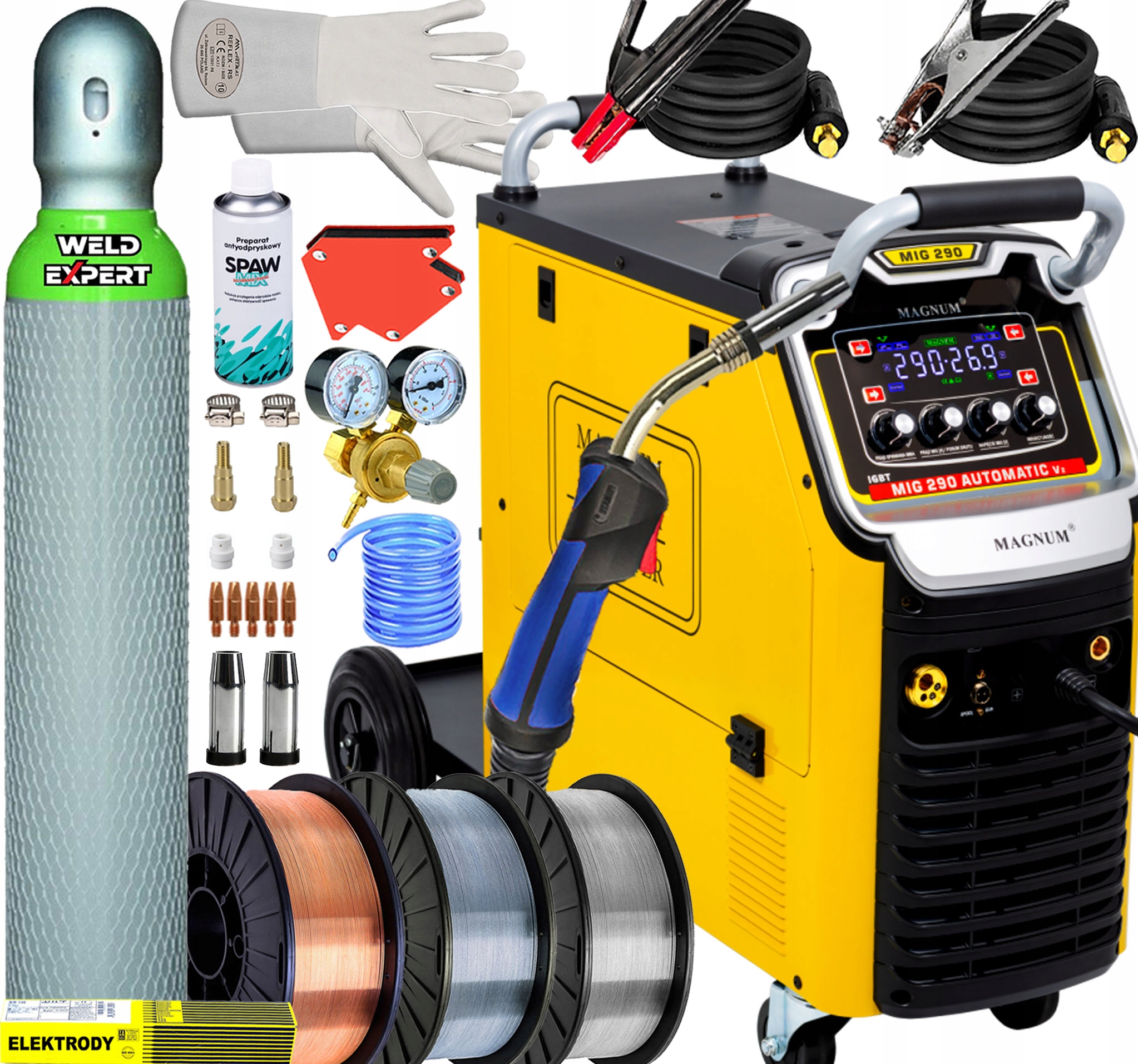 Spawarka Inwertorowa Migomat Półautomat Magnum Mig 290 Automatic 230/400V