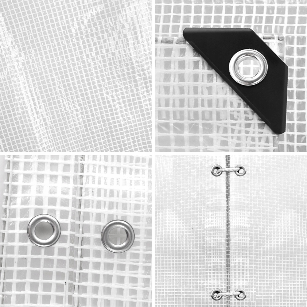 PLANDEKA 2x3 OGRODOWA TARASOWA PRZEŹROCZYSTA ZBROJONA 100g UV+ NA ROŚLINY Długość 2 m