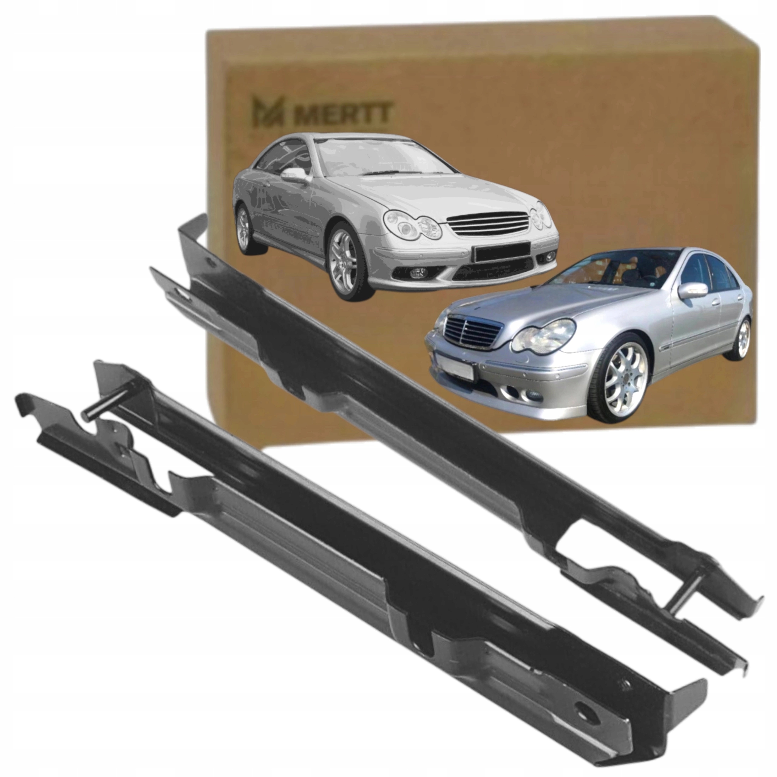 Skluznice Upevnění předního nárazníku Levá Pravá Komplet Mercedes W203 W209