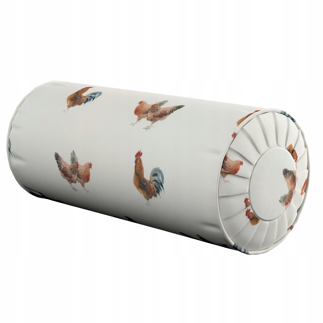 Dekoria Polštář váleček s záložkami, béžový