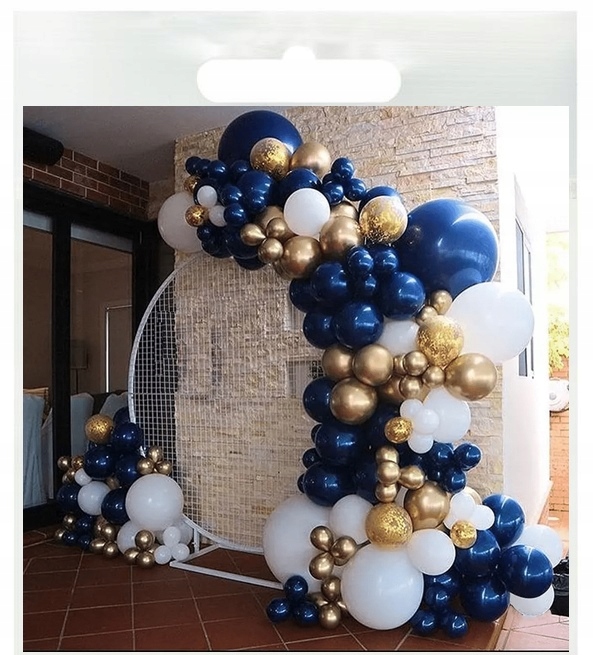 

Girlanda balonowa grantowa Złoty Chrom biel G64