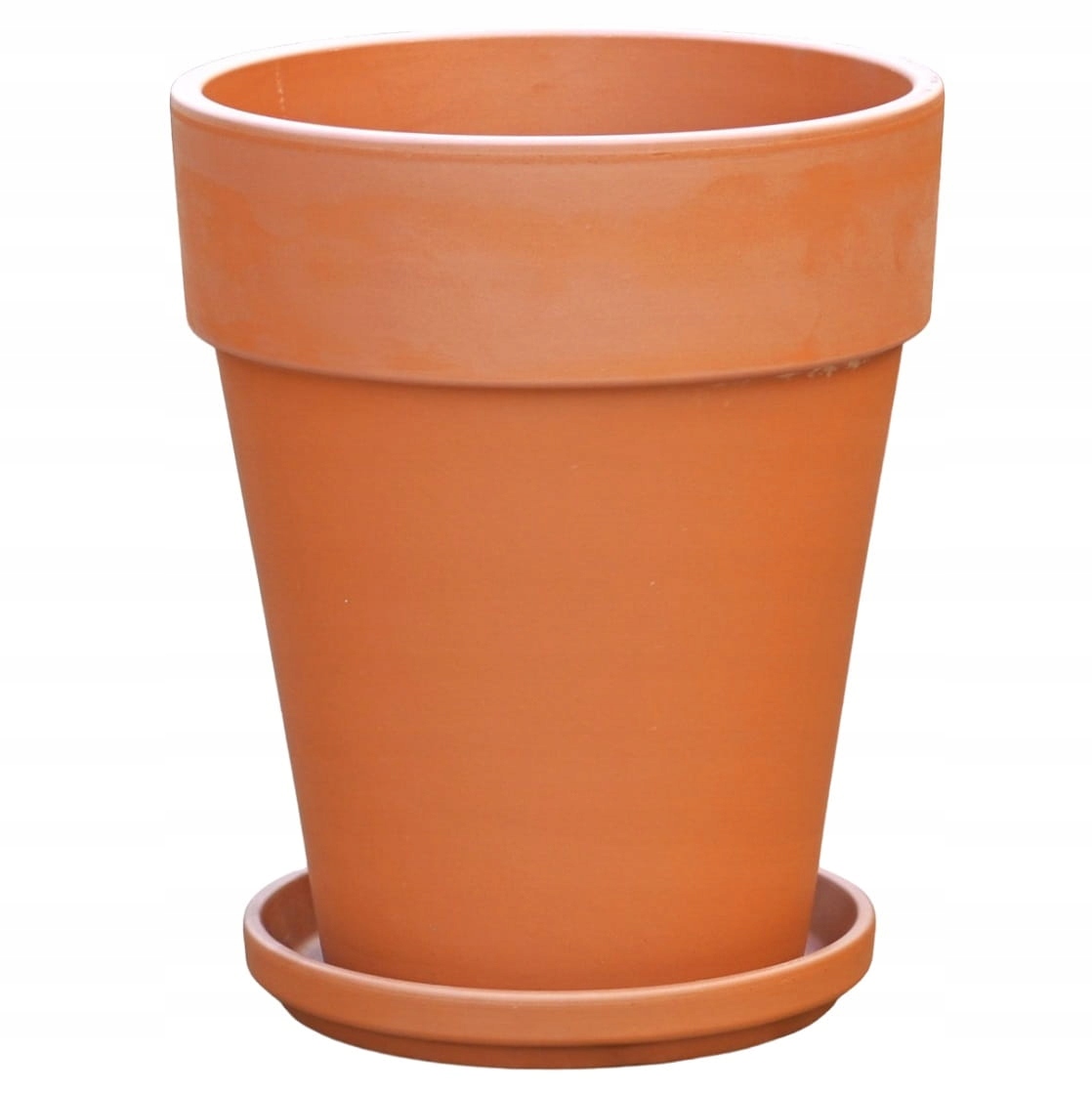 Doniczka gliniana Terakota XL 31cm Z Podstawką donica ceramiczna ceglana