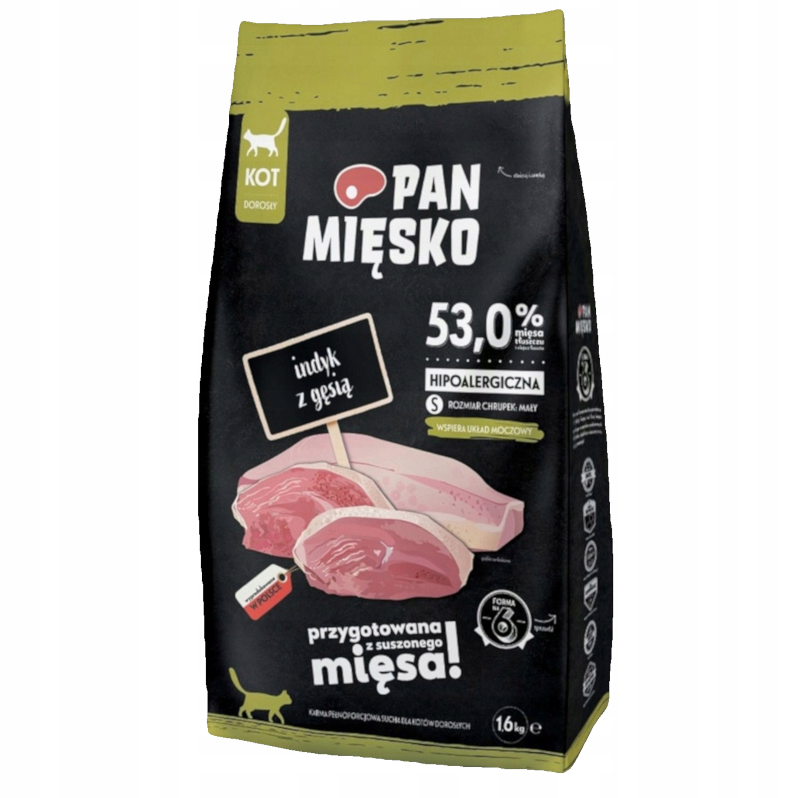 2x Pan Mięsko Kočka Krůta Husa S 1,6 kg