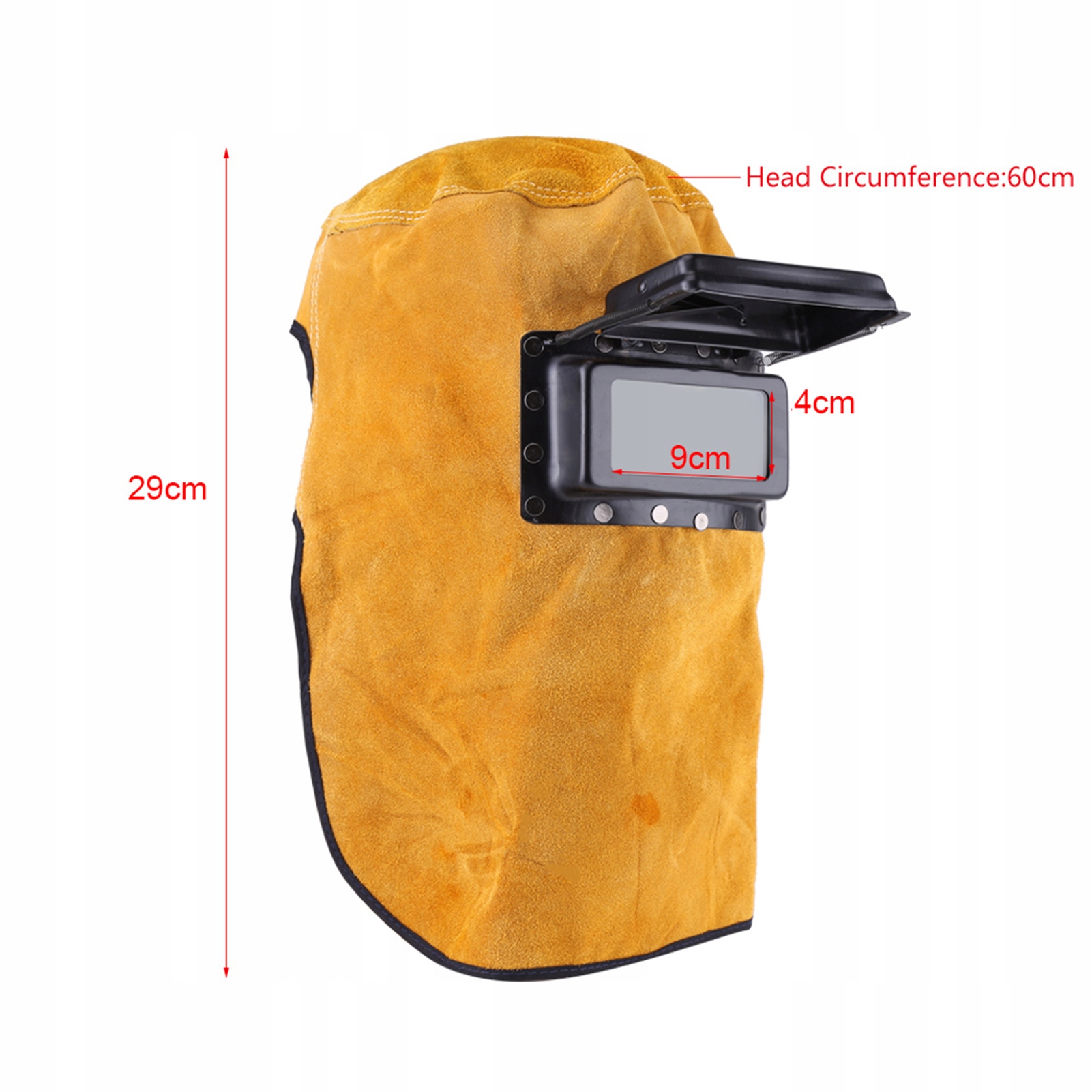 KAPTUR SPAWALNICZY SKÓRZANY Z SZYBKĄ 40X90 Kod producenta S01822