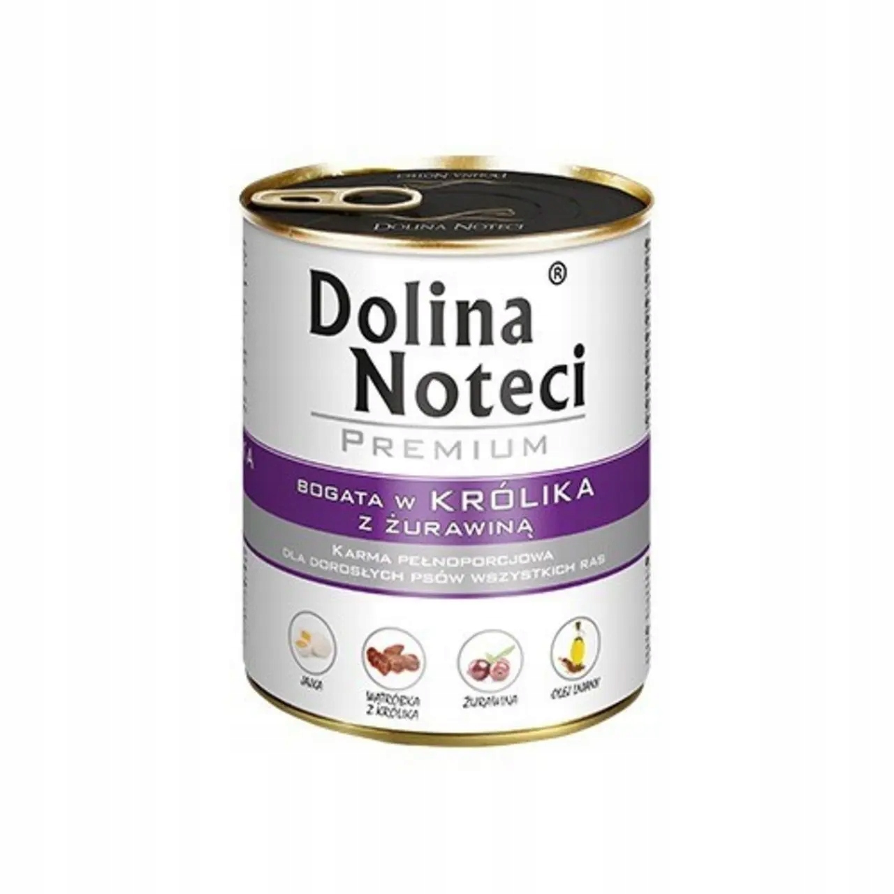 Dolina Noteci Premium bohaté na králíka s brusinkami – vlhké krmivo pro psy...