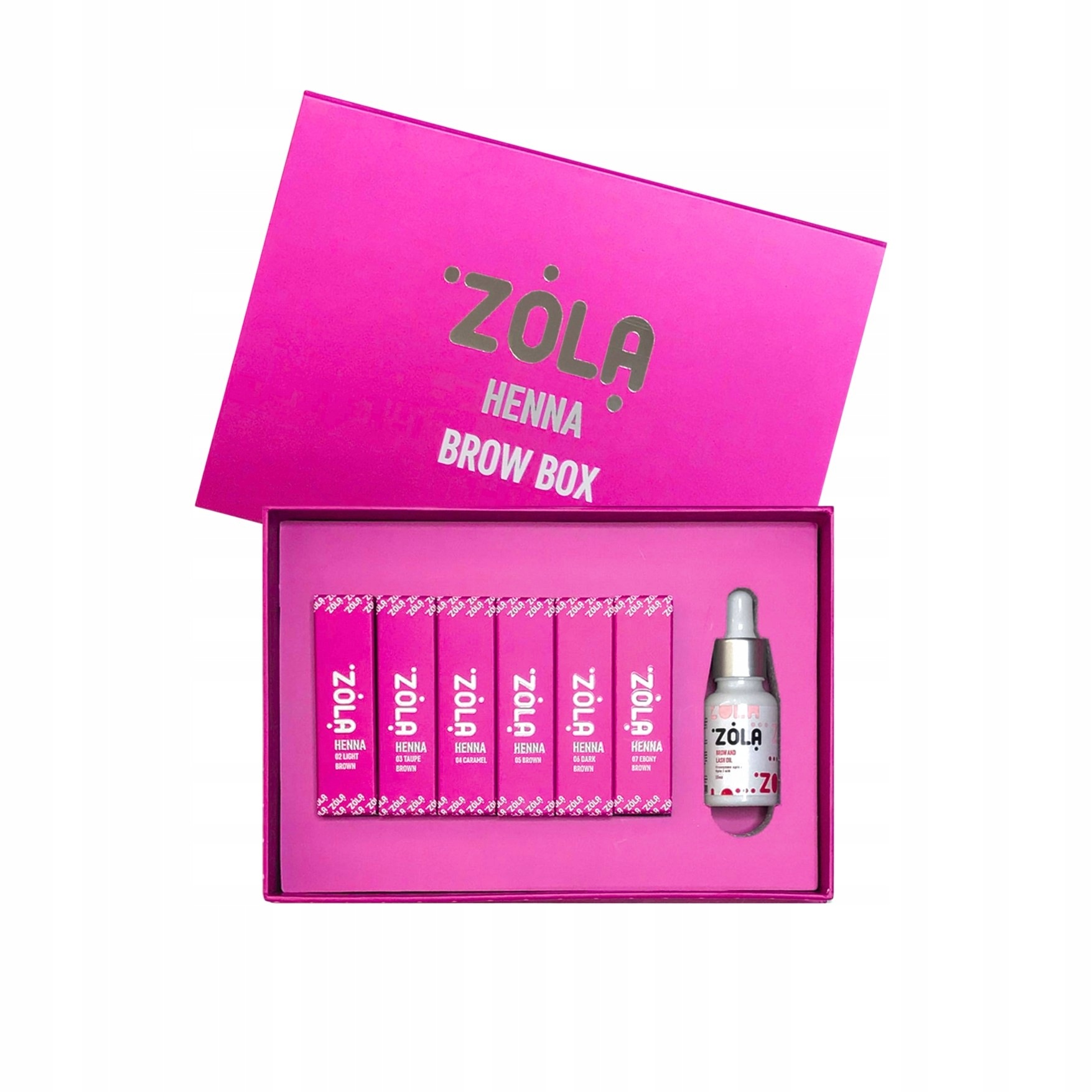 Brow Box 5g Zola Profesionální sada na obočí Henny Pudrové