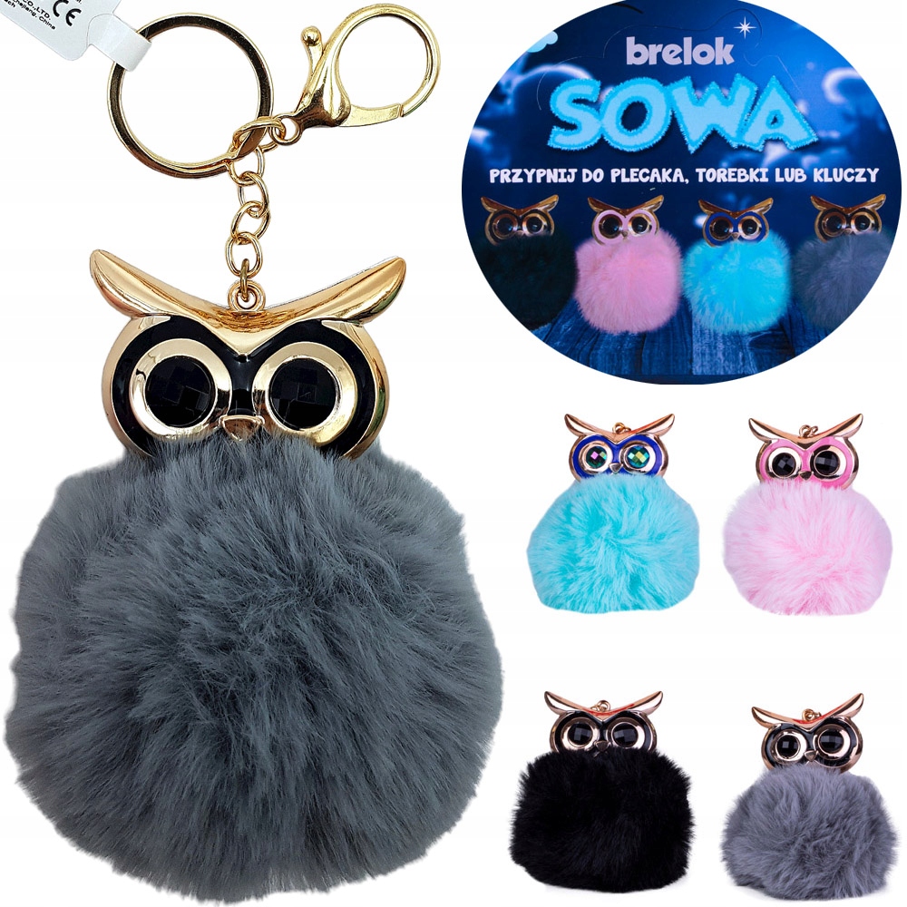

Brelok Zawieszka Do Kluczy Pompon Sowa