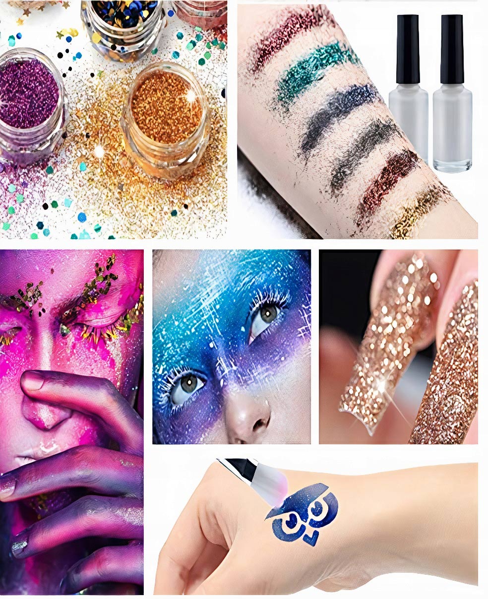 DUŻY ZESTAW DO TATUAŻY SZABLONY TATUAŻE BROKATOWE Materiał plastik