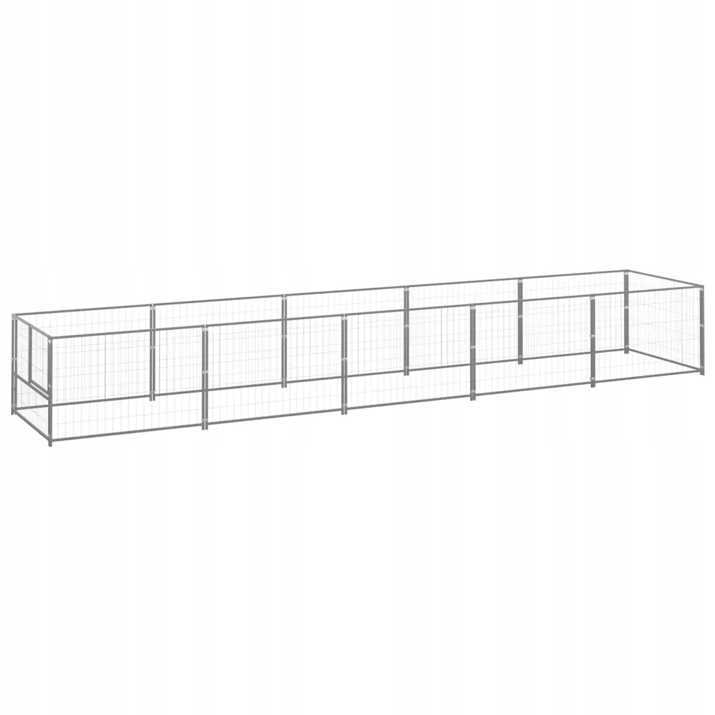 Levně Kotec pro psa, stříbrná, 5 m², ocelová