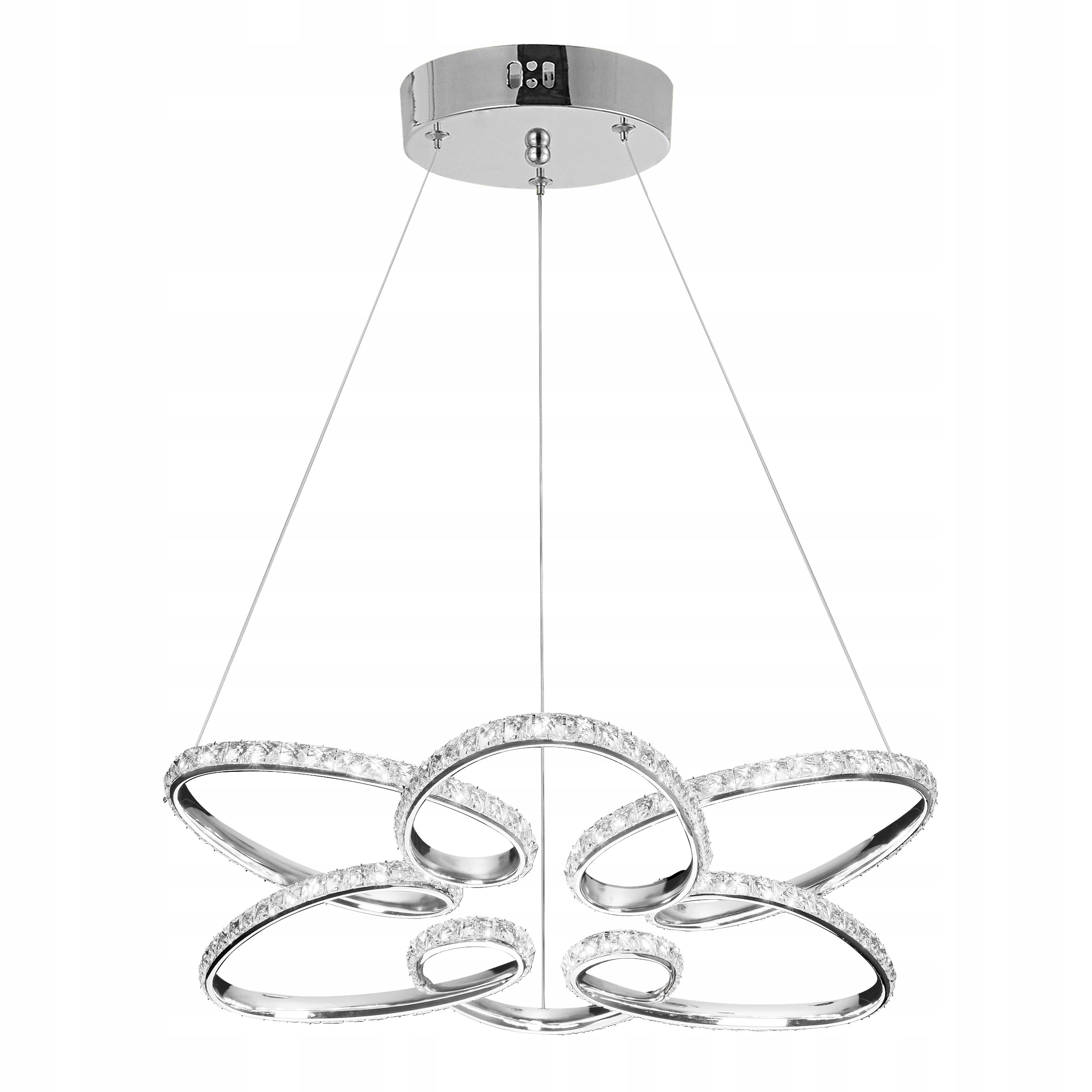 stropní svítidlo Led Chrom Křišťálová Designová Závěsná Moderní Glamour