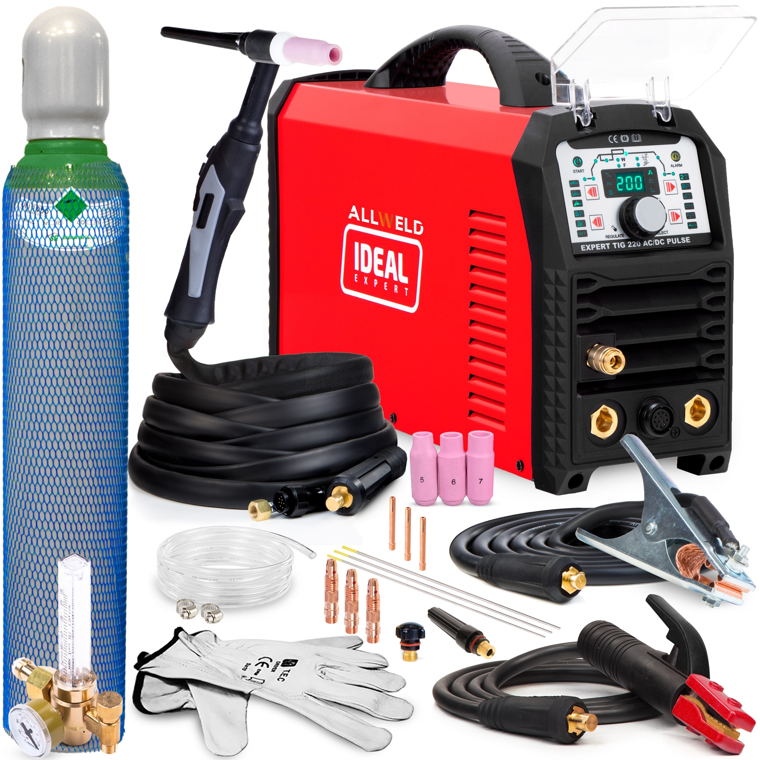 Invertorová Svářečka Ideal Expert Tig 220 Ac/dc Pulse Mma 200A Alu