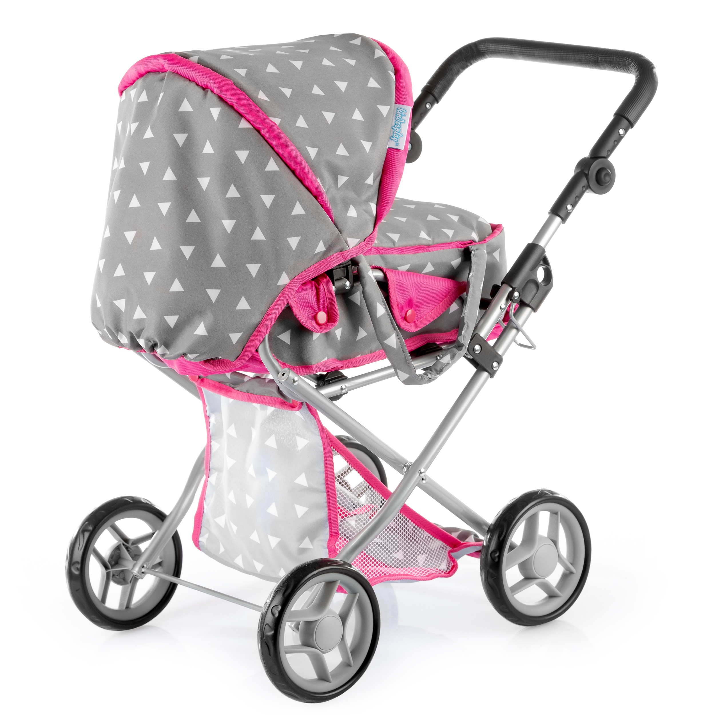 WÓZEK DLA LALEK GŁĘBOKI SPACERÓWKA GONDOLA 3w1 KINDERPLAY TORBA POŚCIEL Głębokość produktu 35 cm