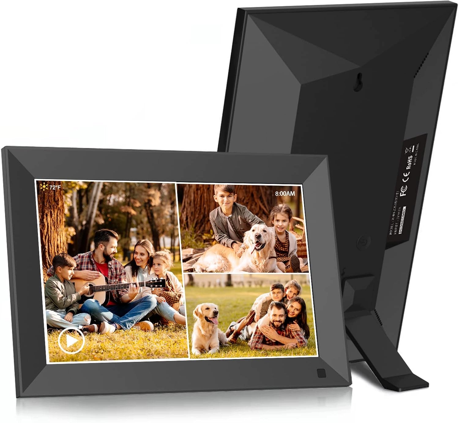 Rámeček Digitální Na Fotografie 10.1" Dotykový Fotorámeček Aplikace Frameo 32GB