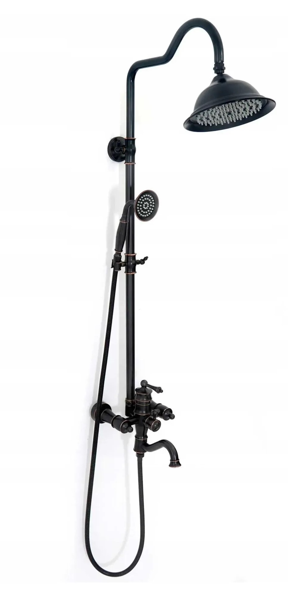 Súprava Na Sprchovanie Vintage Čierna S Povrchovou Úpravou Rea