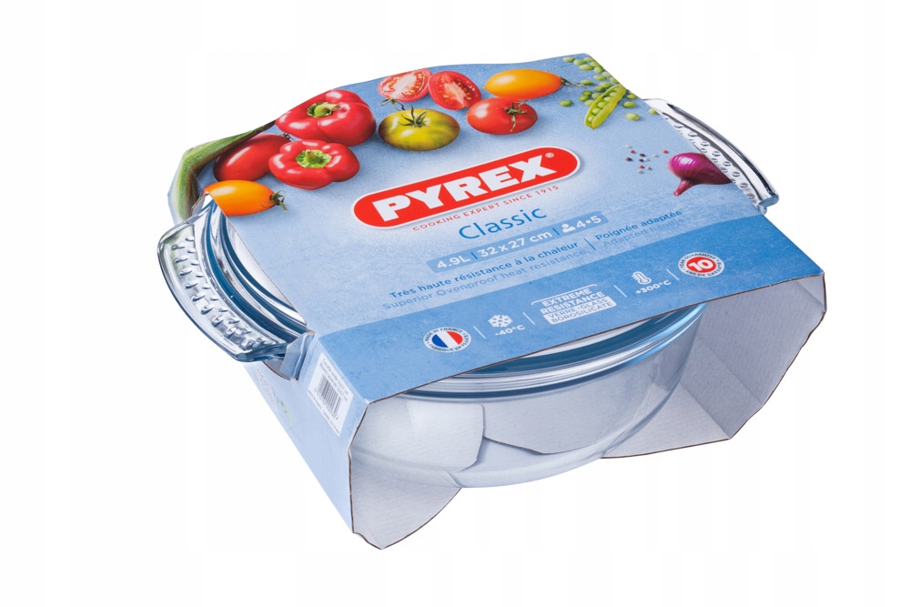 OKRĄGŁE NACZYNIE ŻAROODPORNE Z POKRYWĄ 5L PYREX Marka inna