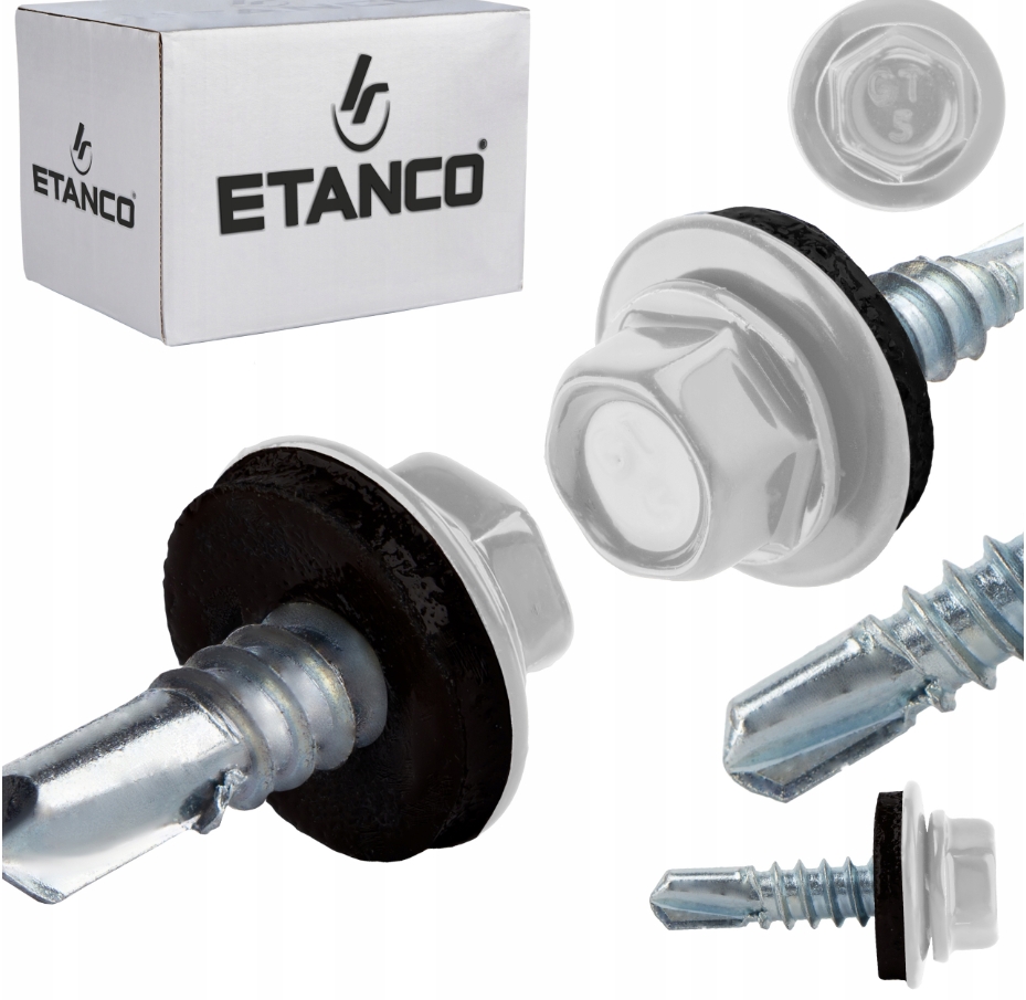 Samovrtné šrouby do oceli a kovu Etanco GT5 5,5x38mm Ral 9010 250 ks