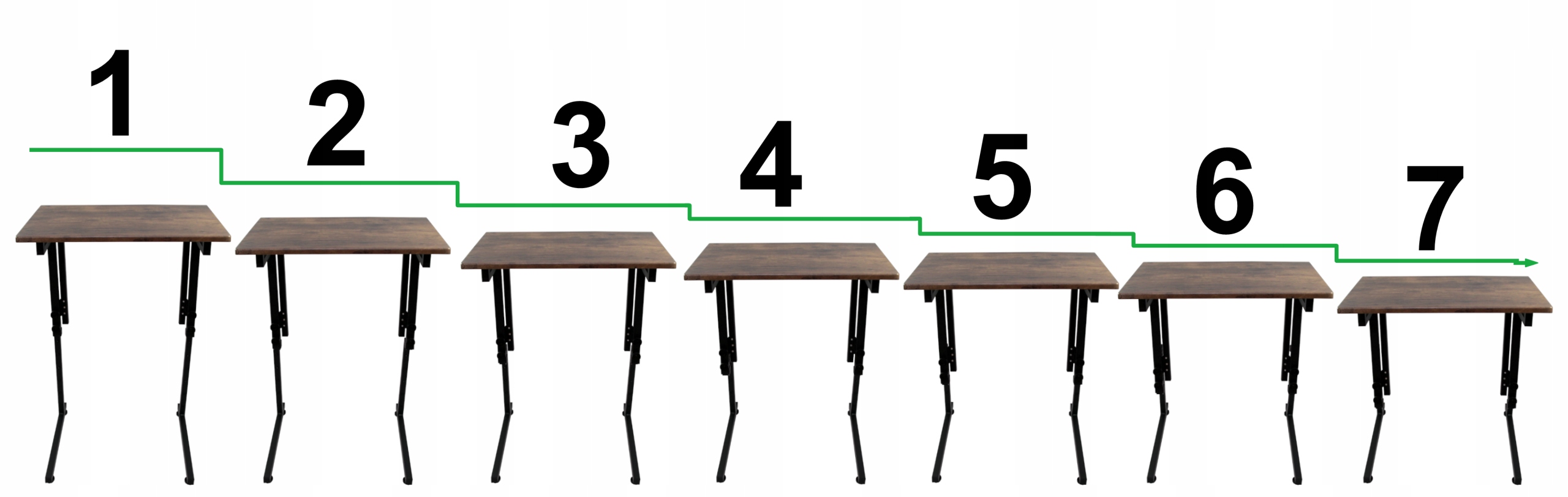 STOLIK SKŁADANY BIURKO KOMPUTEROWE LOFT VINTAGE REGULOWANE Marka Lacarte