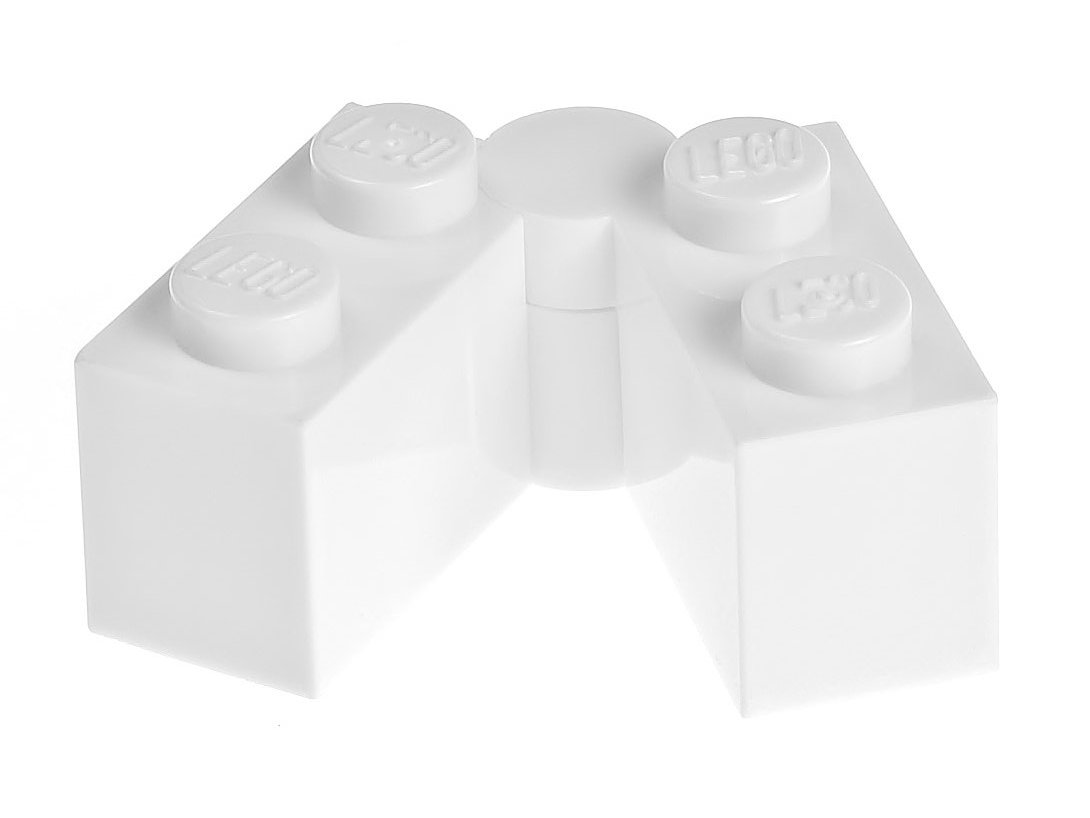 

Lego Klocek zawias 1x2 3830+3831 biały