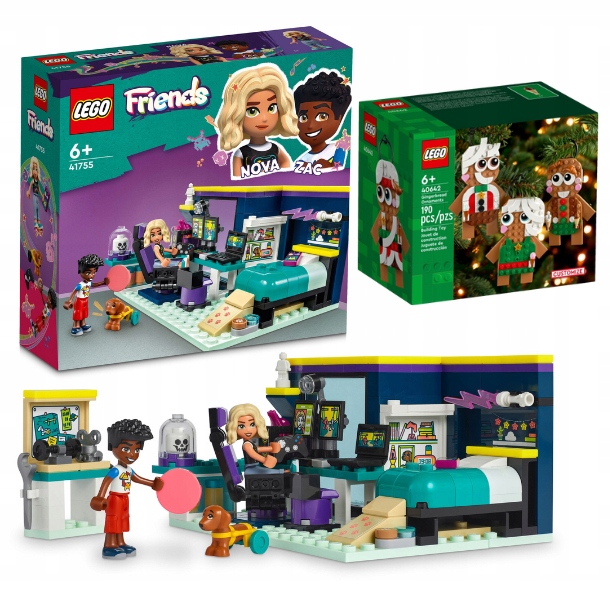 Lego Friends Pokoj Novy 41755 Herna Lego 40642 Vánoční Sada