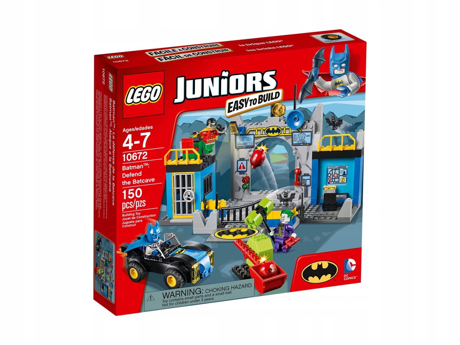Lego Juniors 10672 Batman: Obrana jeskyně Komplet: Joker, Batman, Robin