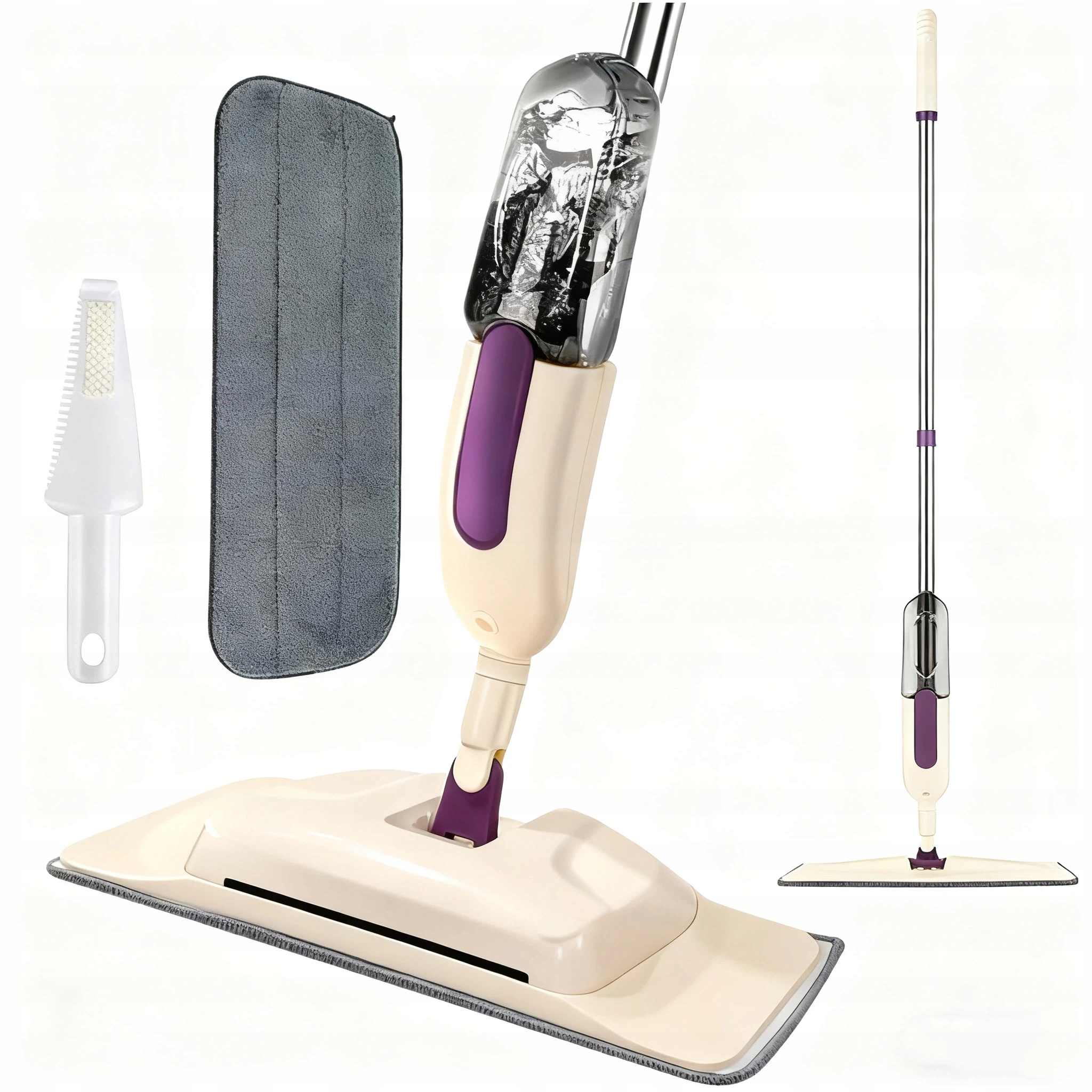 Levně Mop S Rozprašovačem Pro Všestranné Čištění 125 CM 400 ML