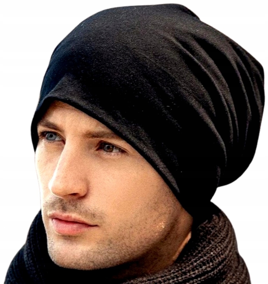 

Ciepła Czapka Męska gruba Oversize beanie Hipster