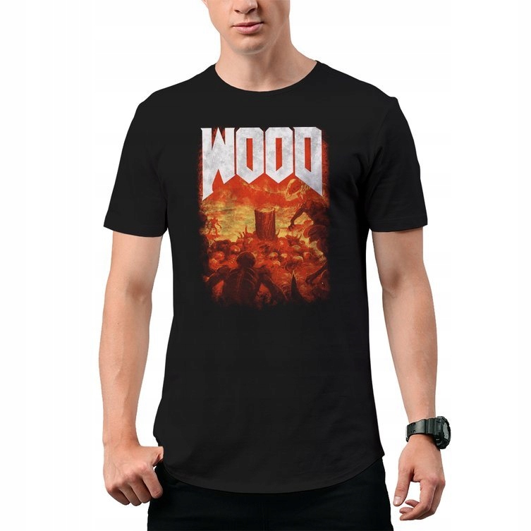

Koszulka T-Shirt Doom Wood Parodia Gry S