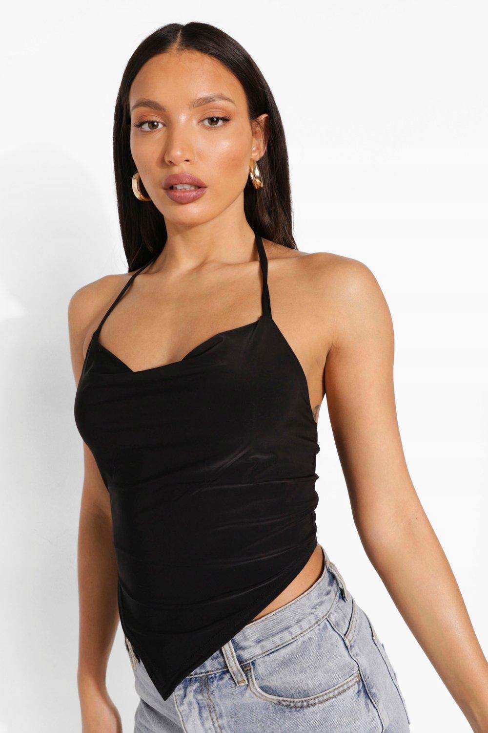 ODKRYTE PLECY G55 NE7__L BOOHOO TOP ASYMETRIA Marka Boohoo