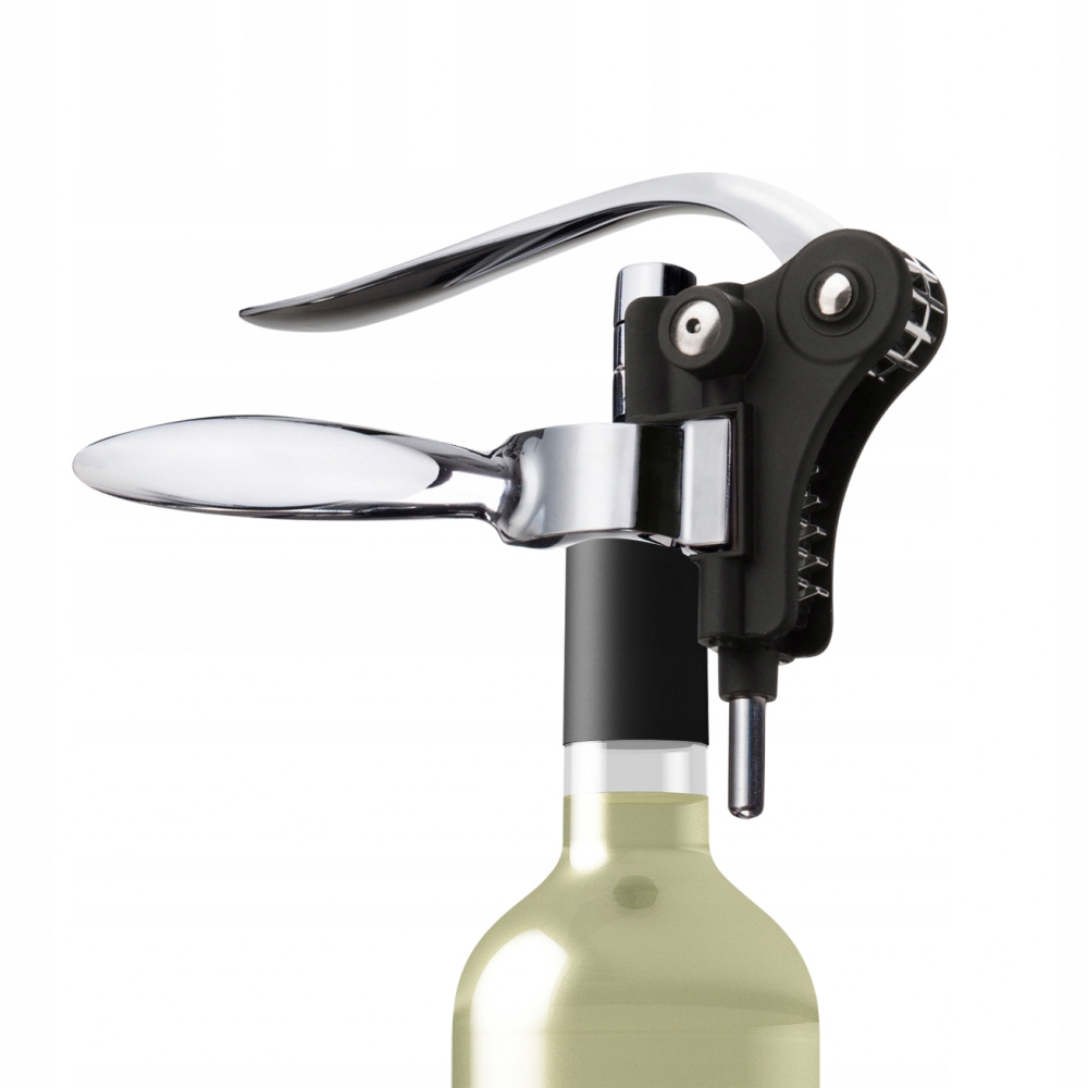 Vývrtka otvírák vína Ocelový černý Vacu Vin K3
