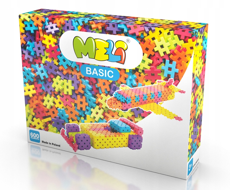 

Klocki konstrukcyjne wafle Meli Basic 50010 600 el