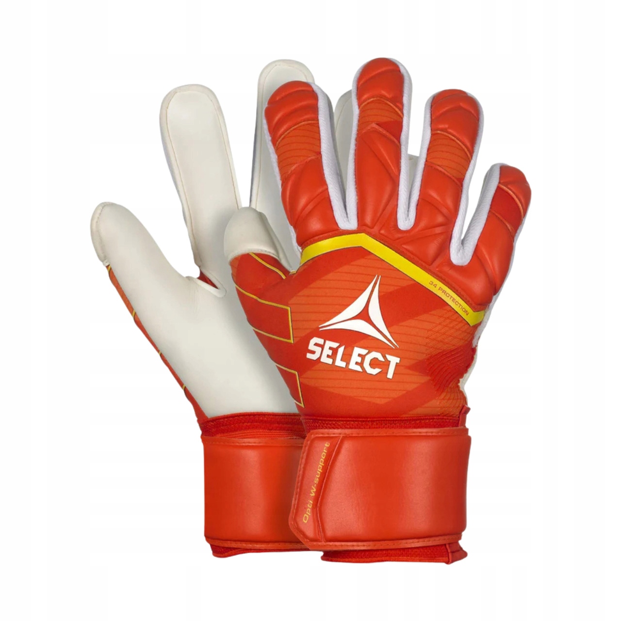 Brankářské rukavice Select 34 Protection oranžovo-bílé Velikost 8