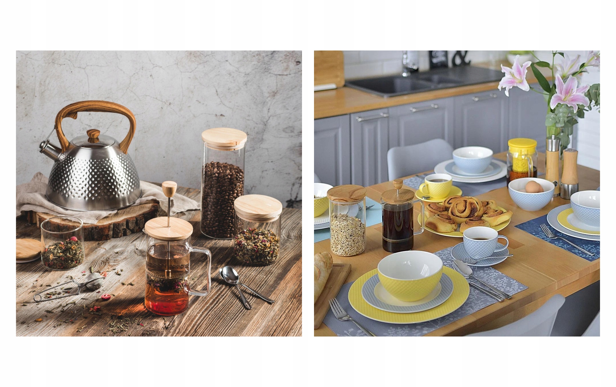 Zaparzacz szklany french press 600ml AMBITION Materiał szkło