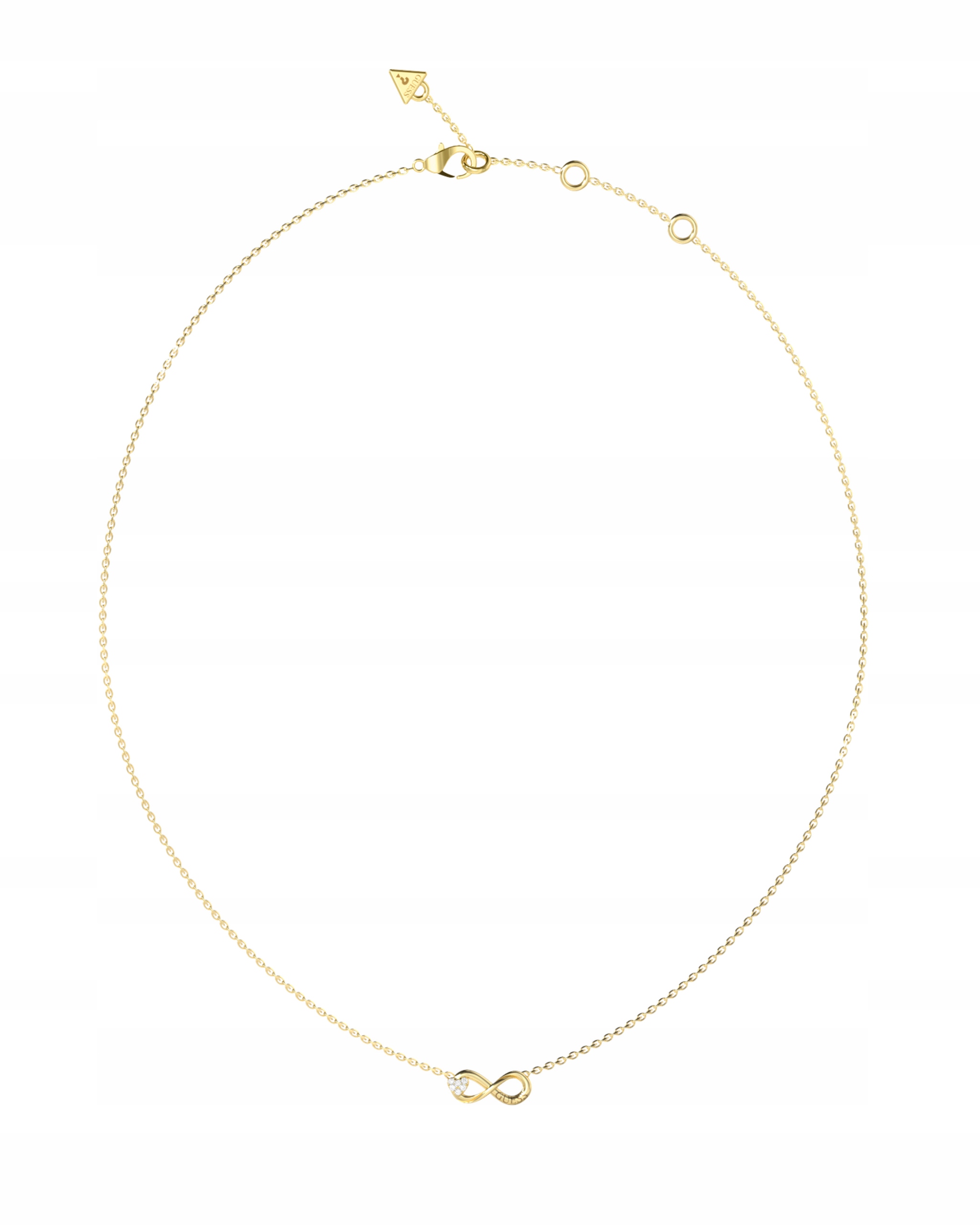 Dámský náhrdelník Guess Love Bites Znamení nekonečna Ocel pozlacený Logo