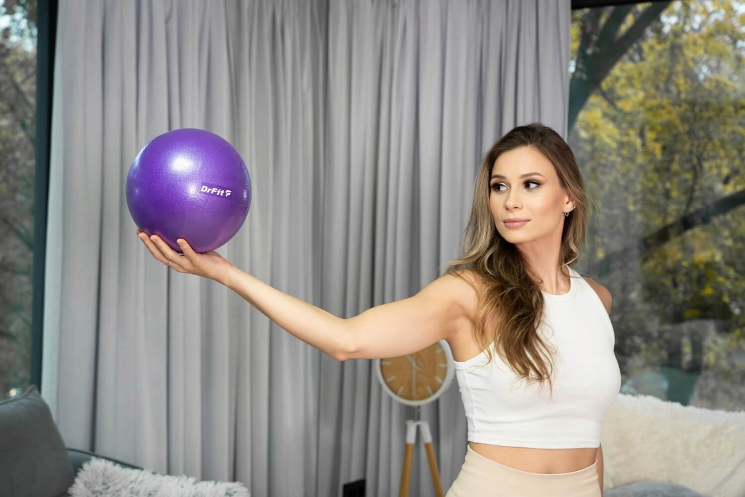 Piłka Gimnastyczna do Ćwiczeń i Rehabilitacji Jogi Pilatesu 20 cm DrFit Średnica 20 cm